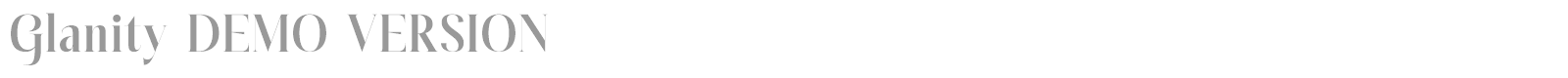 Glanity font preview